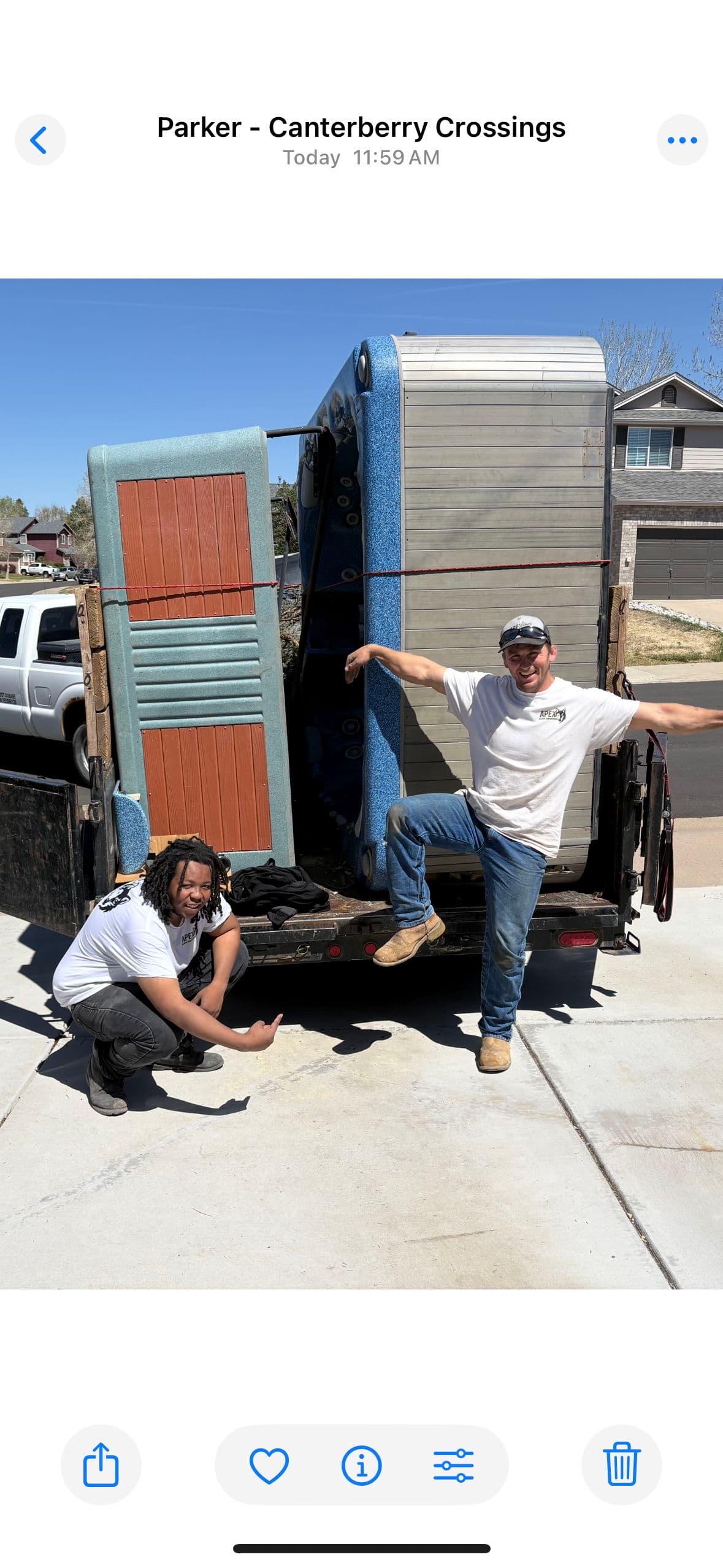 Gallery photos for Two Hot Tubs Removed Back to Back in Parker: Image #1